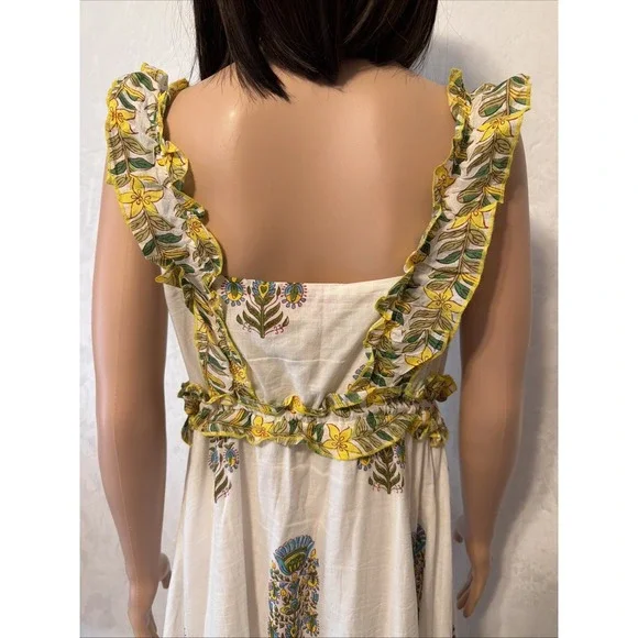 Anthropologie Love the Label Maxi Dress Size Medium floral Peasant Cottagecore - Picture 6 of 12